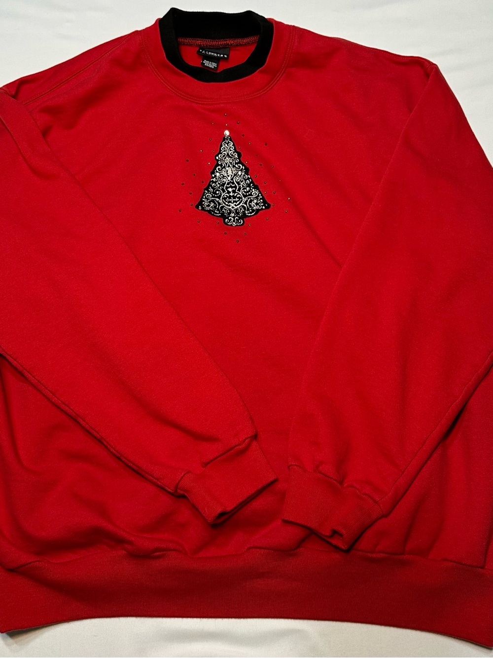 Vintage Trilogy by Morning Sun Christmas Tree Sweatshirt Womens 2X